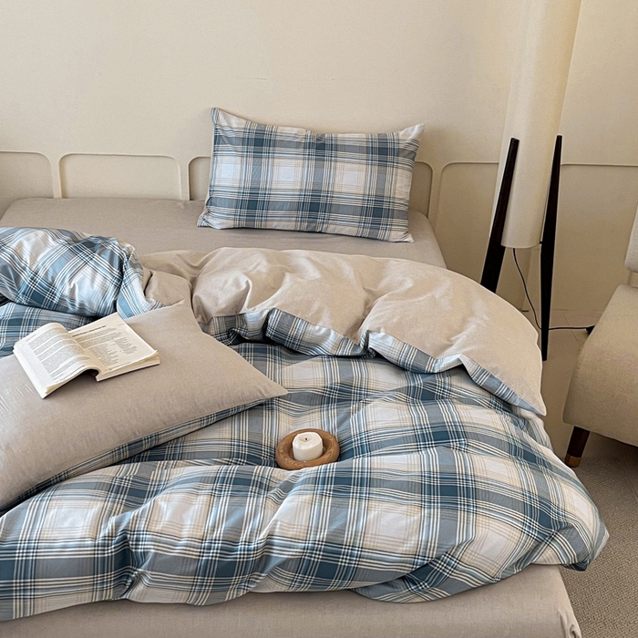 91家纺网 家纺一手货源 找家纺 涵宸家纺 2026新款全棉印花四件套-良品-场景二 英伦格