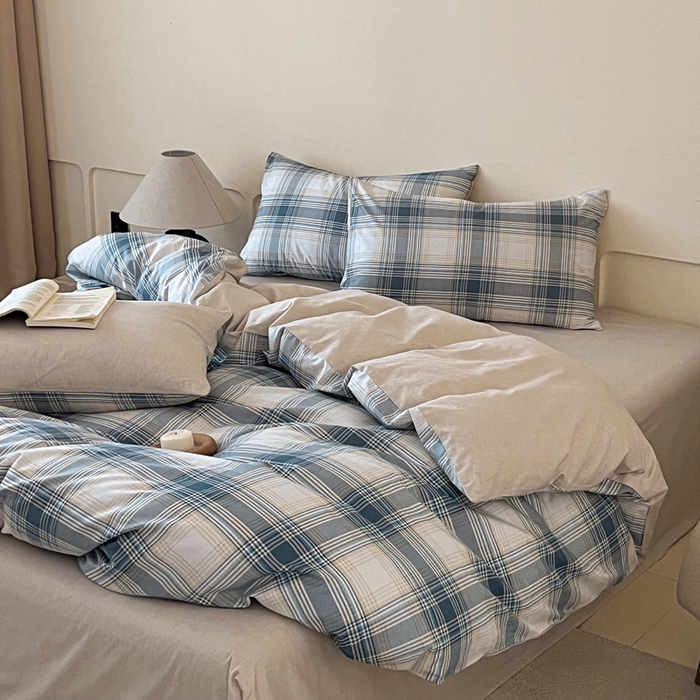 91家纺网 家纺一手货源 找家纺 涵宸家纺 2026新款全棉印花四件套-良品-场景二 英伦格