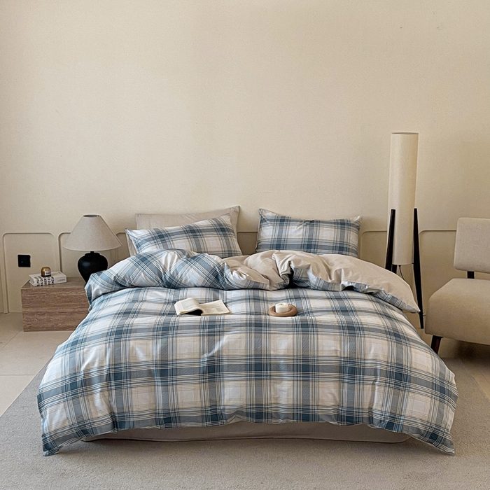 91家纺网 家纺一手货源 找家纺 涵宸家纺 2026新款全棉印花四件套-良品-场景二 英伦格