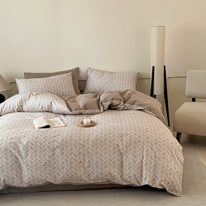 91家纺网 家纺一手货源 找家纺 涵宸家纺 2026新款全棉印花四件套-良品-场景二 云沫