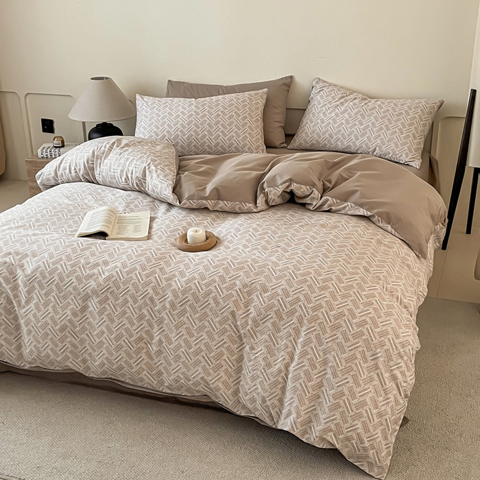 91家纺网 家纺一手货源 找家纺 涵宸家纺 2026新款全棉印花四件套-良品-场景二 云沫