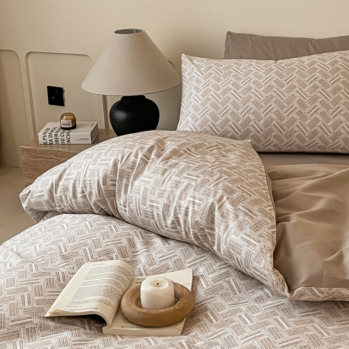 91家纺网 家纺一手货源 找家纺 涵宸家纺 2026新款全棉印花四件套-良品-场景二 云沫