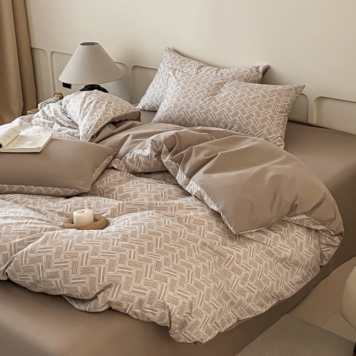 91家纺网 家纺一手货源 找家纺 涵宸家纺 2026新款全棉印花四件套-良品-场景二 云沫