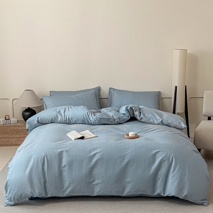 91家纺网 家纺一手货源 找家纺 涵宸家纺 2026新款全棉印花四件套-良品-场景二 云纹-兰