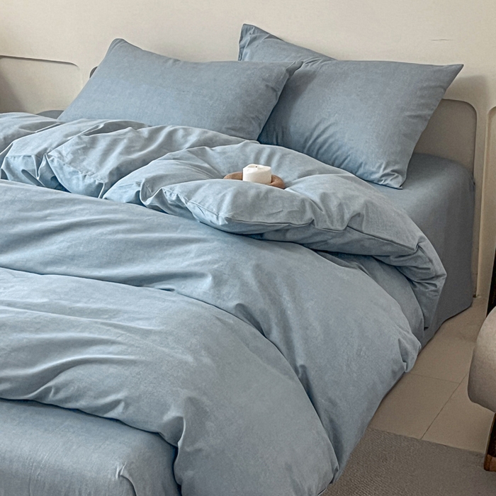 91家纺网 家纺一手货源 找家纺 涵宸家纺 2026新款全棉印花四件套-良品-场景二 云纹-兰