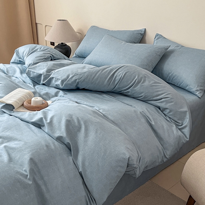 91家纺网 家纺一手货源 找家纺 涵宸家纺 2026新款全棉印花四件套-良品-场景二 云纹-兰