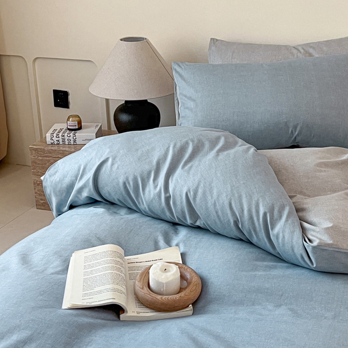 91家纺网 家纺一手货源 找家纺 涵宸家纺 2026新款全棉印花四件套-良品-场景二 云纹-兰浅灰