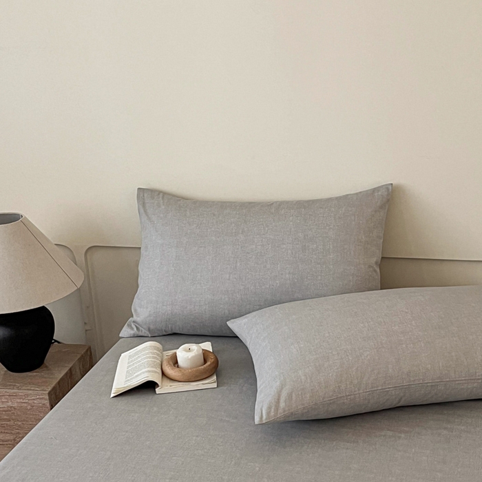 91家纺网 家纺一手货源 找家纺 涵宸家纺 2026新款全棉印花四件套-良品-场景二 云纹-浅灰