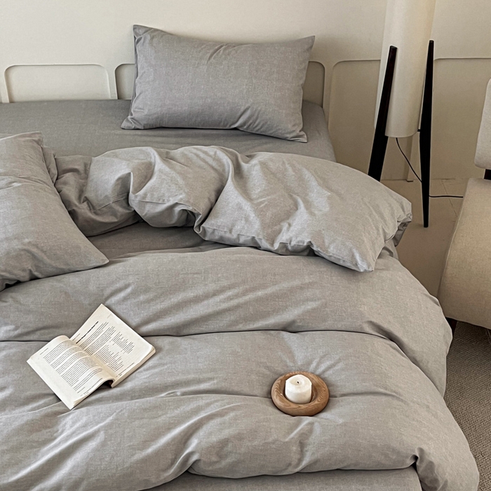 91家纺网 家纺一手货源 找家纺 涵宸家纺 2026新款全棉印花四件套-良品-场景二 云纹-浅灰