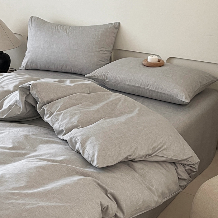 91家纺网 家纺一手货源 找家纺 涵宸家纺 2026新款全棉印花四件套-良品-场景二 云纹-浅灰