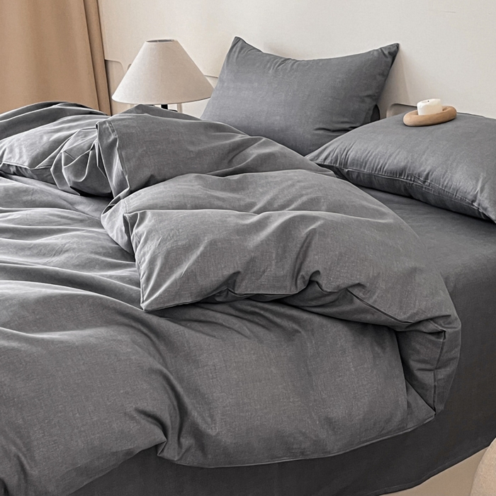 91家纺网 家纺一手货源 找家纺 涵宸家纺 2026新款全棉印花四件套-良品-场景二 云纹-深深灰