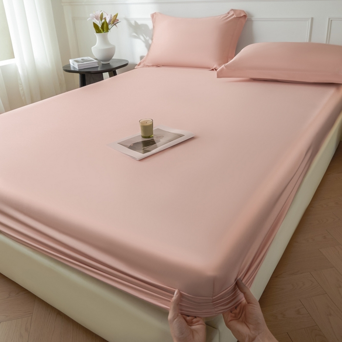 91家纺网 家纺一手货源 找家纺 （总）涵宸家纺 2026新款纯色天丝棉单床笠-场景一