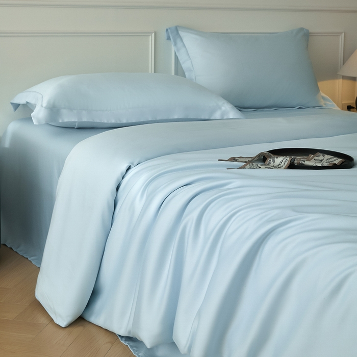 91家纺网 家纺一手货源 找家纺 （总）涵宸家纺 2026新款纯色天丝棉单被套-场景一