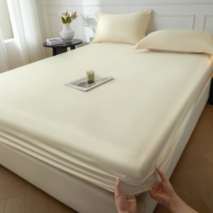 91家纺网 家纺一手货源 找家纺 （总）涵宸家纺 2026新款纯色天丝棉单床笠-场景一