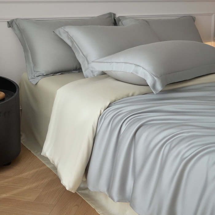 91家纺网 家纺一手货源 找家纺 （总）涵宸家纺 2026新款纯色天丝棉单被套-场景一