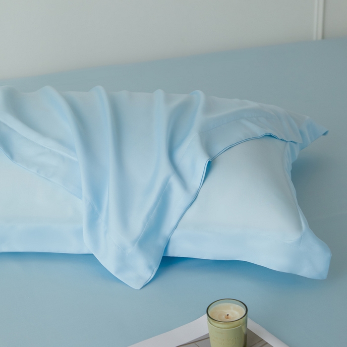 91家纺网 家纺一手货源 找家纺 涵宸家纺 2026新款纯色天丝棉单床笠-场景一 床笠-海天兰