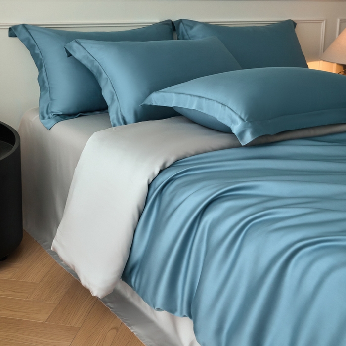 91家纺网 家纺一手货源 找家纺 （总）涵宸家纺 2026新款纯色天丝棉单被套-场景一