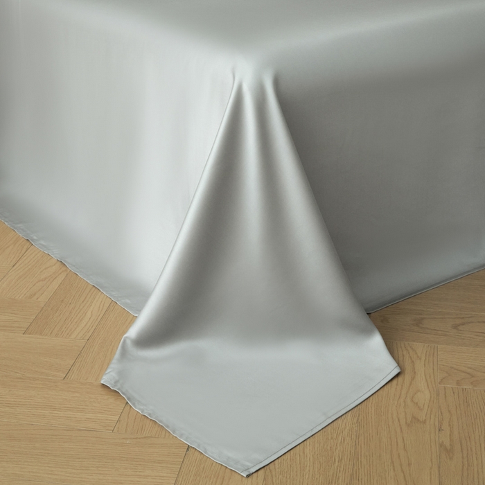 91家纺网 家纺一手货源 找家纺 涵宸家纺 2026新款纯色天丝棉单被套-场景一 玫瑰粉+时尚灰