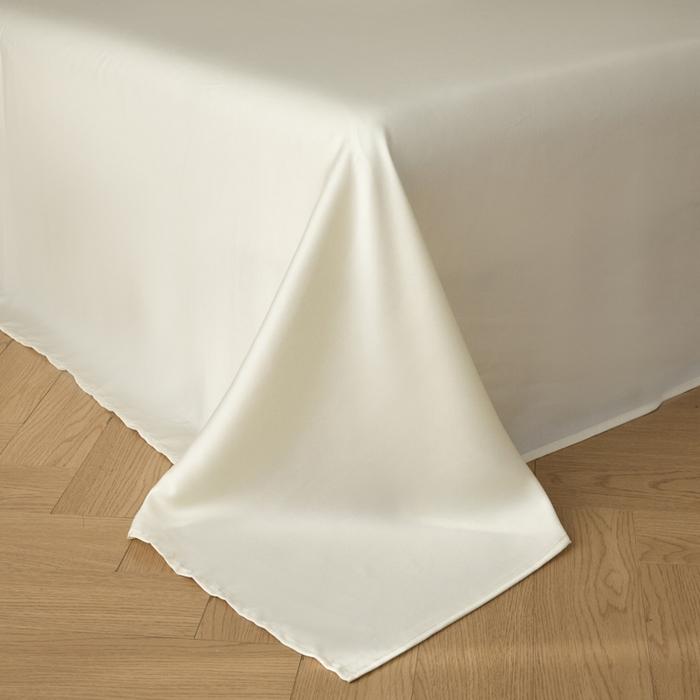 91家纺网 家纺一手货源 找家纺 涵宸家纺 2026新款纯色天丝棉单被套-场景一 玫瑰粉+象牙白