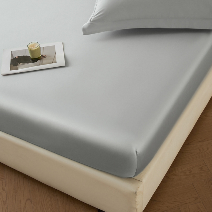 91家纺网 家纺一手货源 找家纺 涵宸家纺 2026新款纯色天丝棉单床笠-场景一 床笠-时尚灰