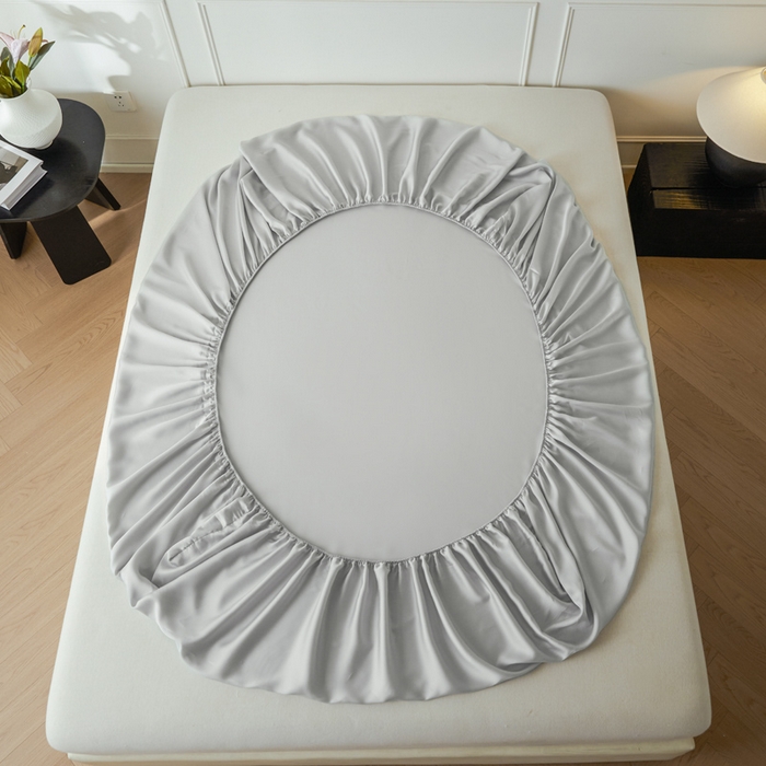 91家纺网 家纺一手货源 找家纺 涵宸家纺 2026新款纯色天丝棉单床笠-场景一 床笠-时尚灰