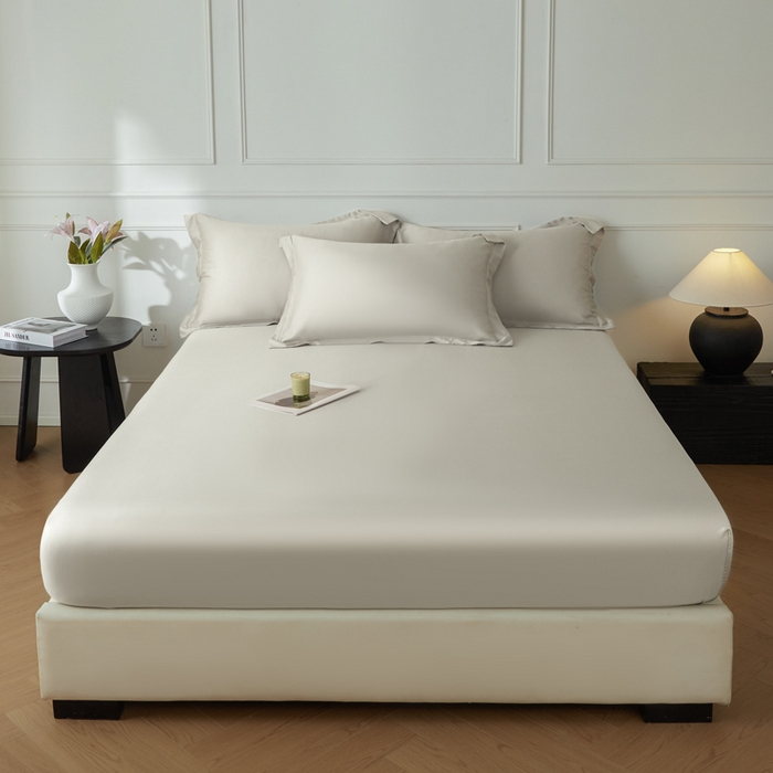 91家纺网 家纺一手货源 找家纺 涵宸家纺 2026新款纯色天丝棉单床笠-场景一 床笠-太空灰