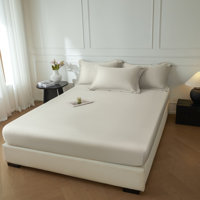 91家纺网 家纺一手货源 找家纺 涵宸家纺 2026新款纯色天丝棉单床笠-场景一 床笠-太空灰