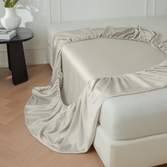 91家纺网 家纺一手货源 找家纺 涵宸家纺 2026新款纯色天丝棉单床笠-场景一 床笠-太空灰