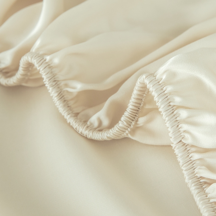 91家纺网 家纺一手货源 找家纺 涵宸家纺 2026新款纯色天丝棉单床笠-场景一 床笠-象牙白