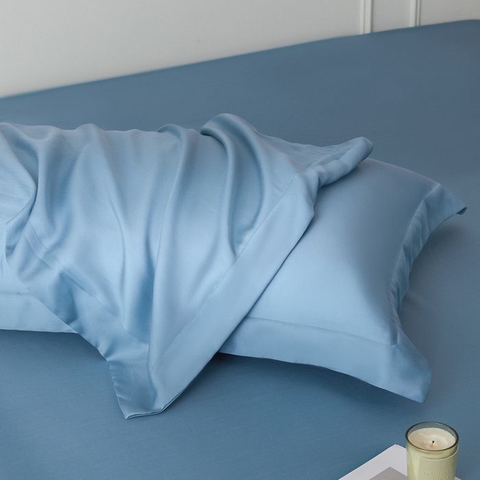 91家纺网 家纺一手货源 找家纺 涵宸家纺 2026新款纯色天丝棉单床笠-场景一 床笠-星耀兰