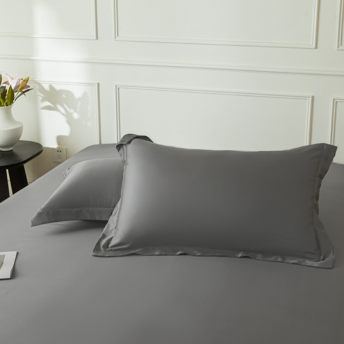 91家纺网 家纺一手货源 找家纺 涵宸家纺 2026新款纯色天丝棉单床笠-场景一 床笠-星夜灰