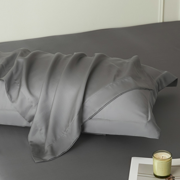 91家纺网 家纺一手货源 找家纺 涵宸家纺 2026新款纯色天丝棉单床笠-场景一 床笠-星夜灰