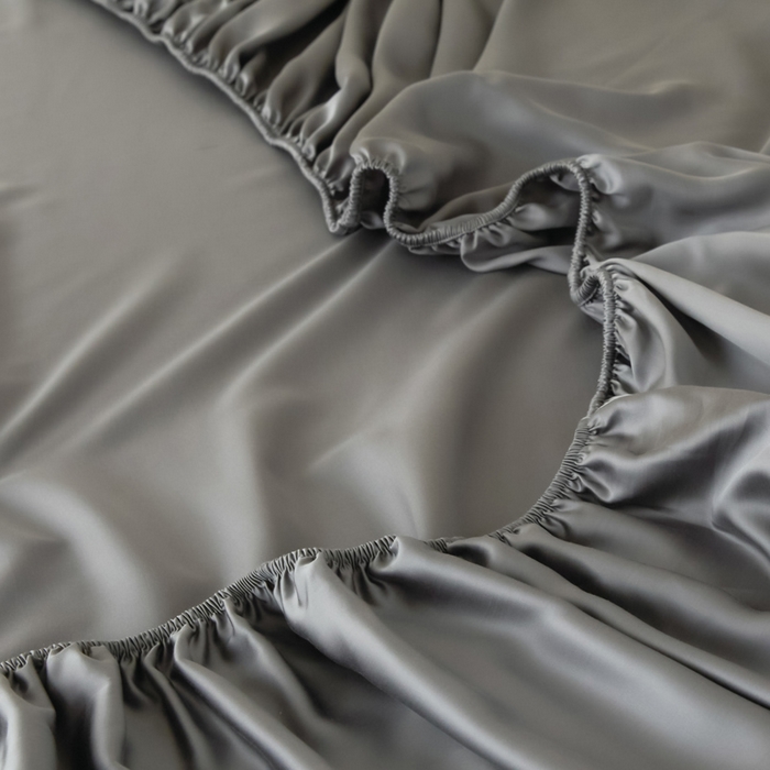 91家纺网 家纺一手货源 找家纺 涵宸家纺 2026新款纯色天丝棉单床笠-场景一 床笠-星夜灰