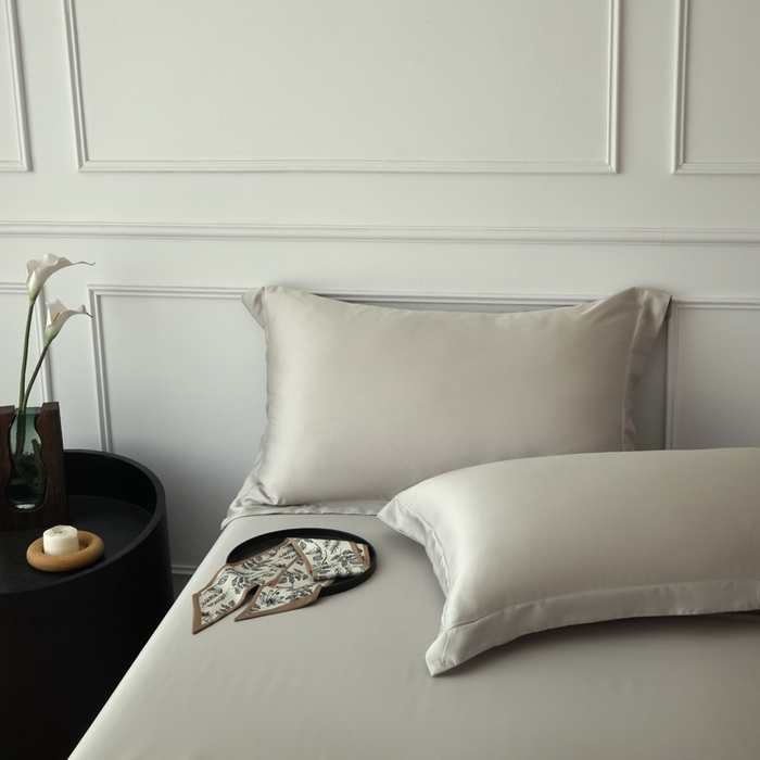 91家纺网 家纺一手货源 找家纺 涵宸家纺 2026新款纯色天丝棉四件套-场景一 太空灰