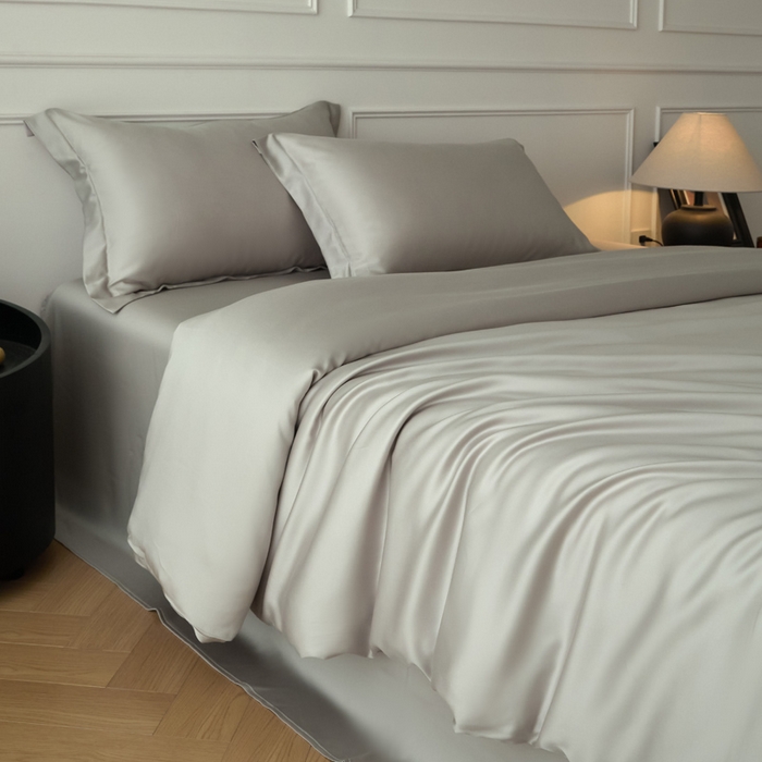 91家纺网 家纺一手货源 找家纺 涵宸家纺 2026新款纯色天丝棉单被套-场景一 太空灰