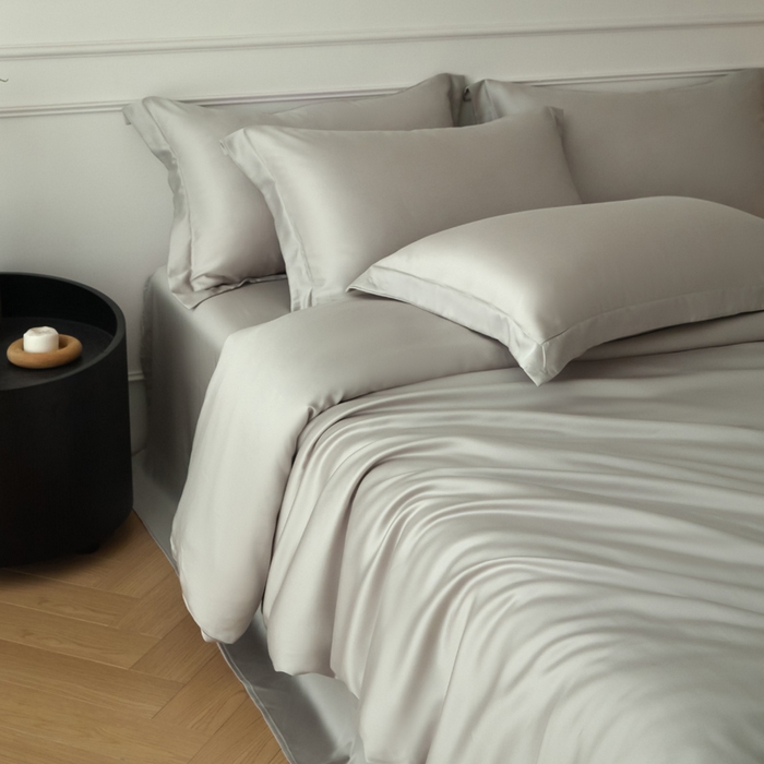 91家纺网 家纺一手货源 找家纺 涵宸家纺 2026新款纯色天丝棉单被套-场景一 太空灰