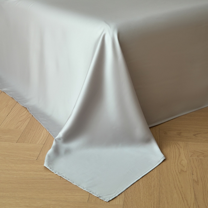 91家纺网 家纺一手货源 找家纺 涵宸家纺 2026新款纯色天丝棉单被套-场景一 星耀兰+时尚灰