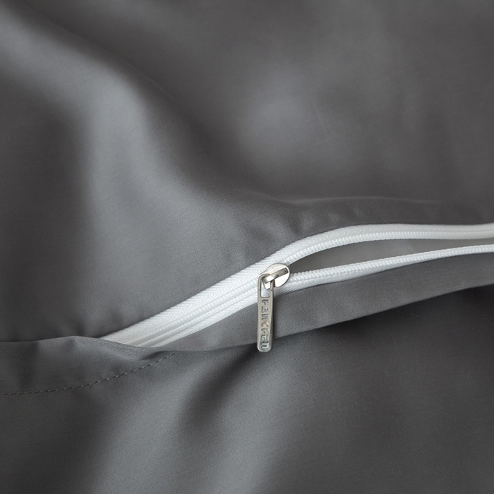 91家纺网 家纺一手货源 找家纺 涵宸家纺 2026新款纯色天丝棉单被套-场景一 星夜灰