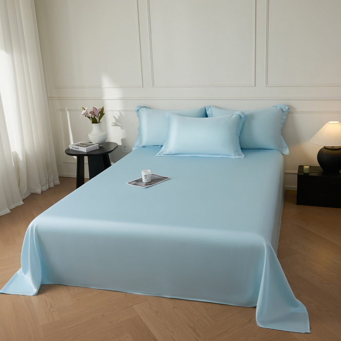 91家纺网 家纺一手货源 找家纺 （总）涵宸家纺 2026新款纯色天丝棉单床单-场景一