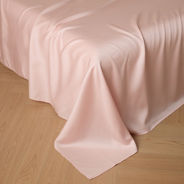 91家纺网 家纺一手货源 找家纺 涵宸家纺 2026新款纯色天丝棉单床单-场景一 床单-玫瑰粉