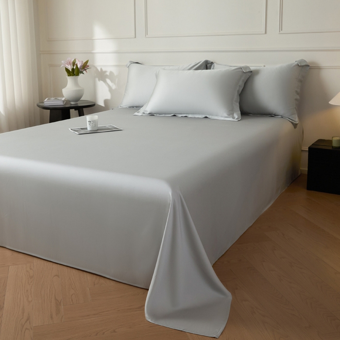 91家纺网 家纺一手货源 找家纺 涵宸家纺 2026新款纯色天丝棉单床单-场景一 床单-时尚灰