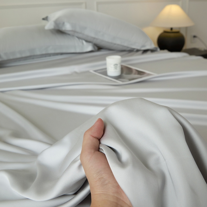 91家纺网 家纺一手货源 找家纺 涵宸家纺 2026新款纯色天丝棉单床单-场景一 床单-时尚灰