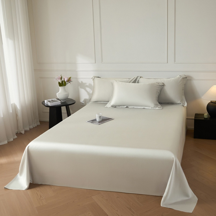 91家纺网 家纺一手货源 找家纺 涵宸家纺 2026新款纯色天丝棉单床单-场景一 床单-太空灰