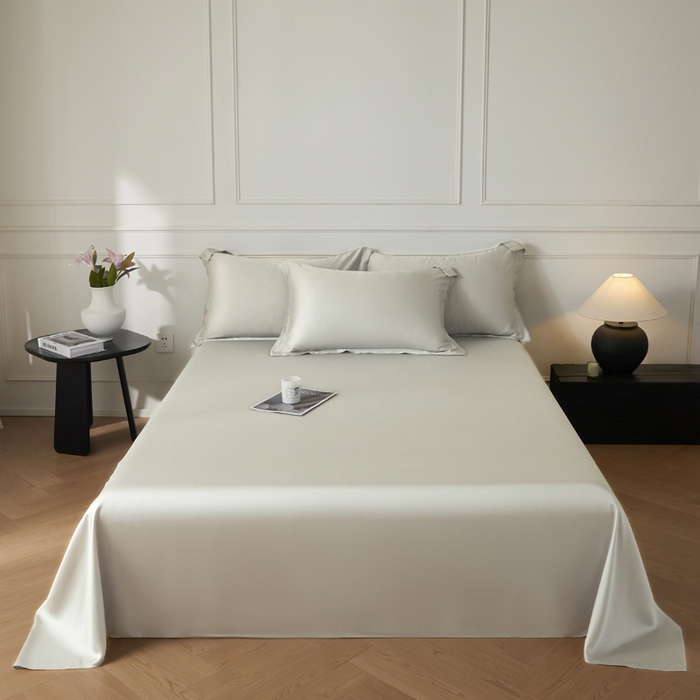 91家纺网 家纺一手货源 找家纺 涵宸家纺 2026新款纯色天丝棉单床单-场景一 床单-太空灰