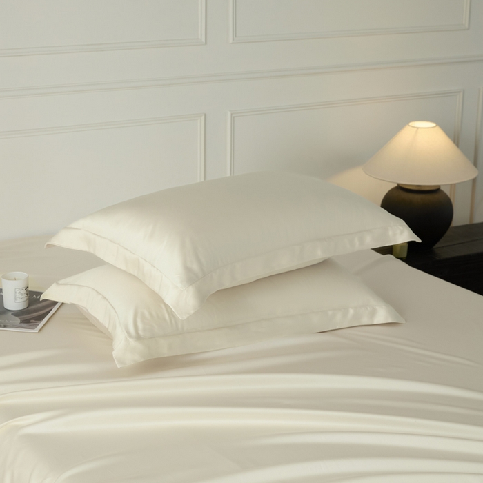 91家纺网 家纺一手货源 找家纺 涵宸家纺 2026新款纯色天丝棉单床单-场景一 床单-象牙白