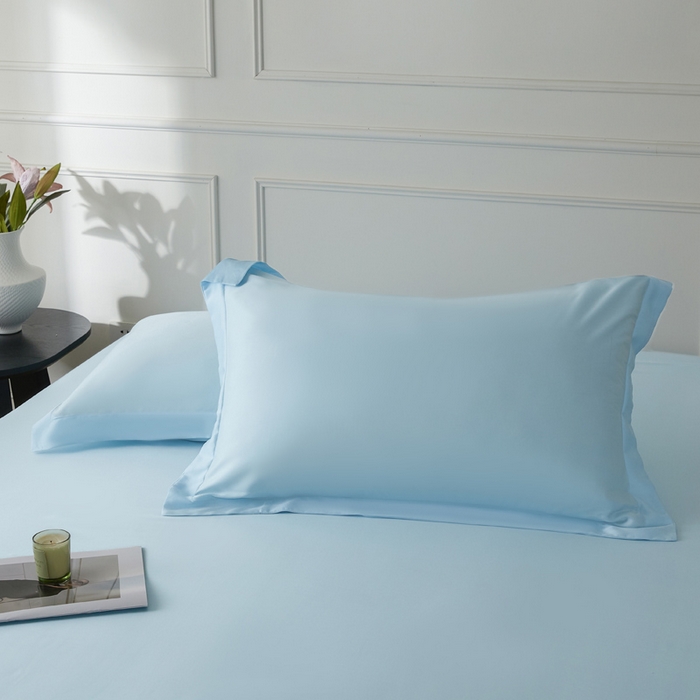 91家纺网 家纺一手货源 找家纺 （总）涵宸家纺 2026新款纯色天丝棉单枕套-场景一