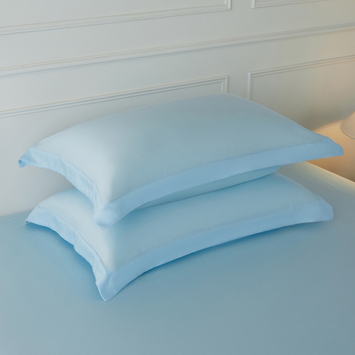 91家纺网 家纺一手货源 找家纺 （总）涵宸家纺 2026新款纯色天丝棉单枕套-场景一