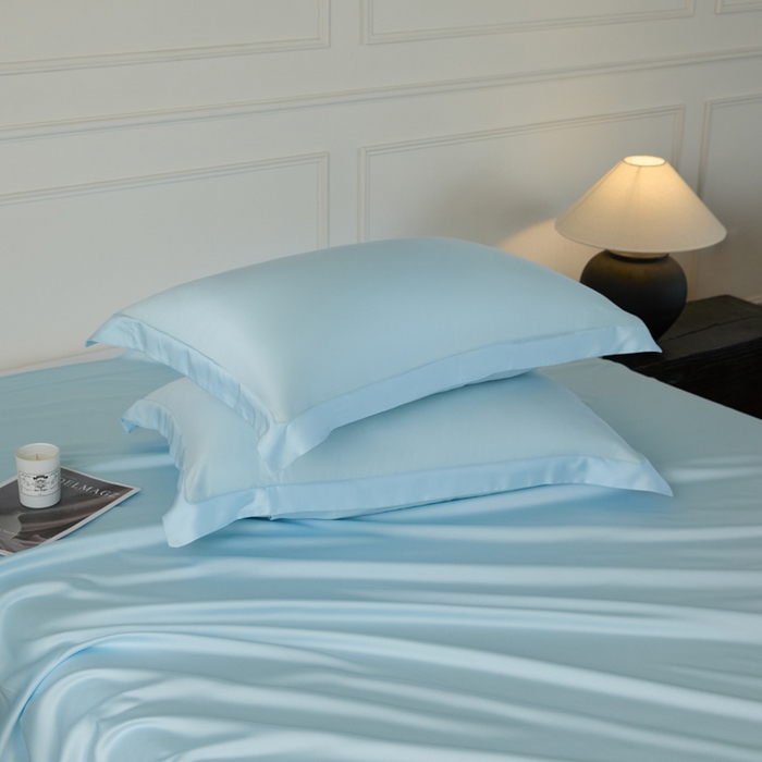 91家纺网 家纺一手货源 找家纺 （总）涵宸家纺 2026新款纯色天丝棉单枕套-场景一