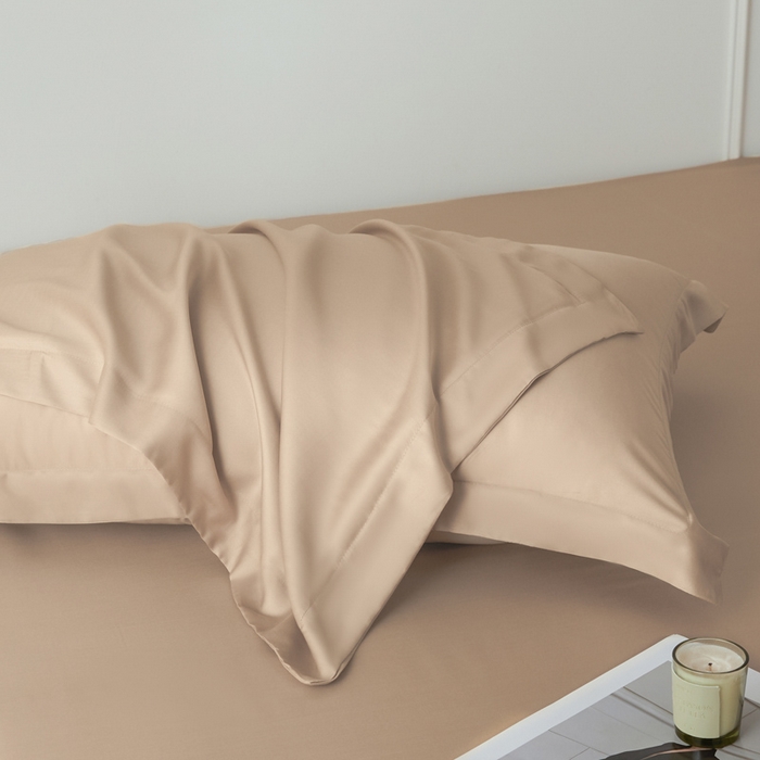 91家纺网 家纺一手货源 找家纺 （总）涵宸家纺 2026新款纯色天丝棉单枕套-场景一