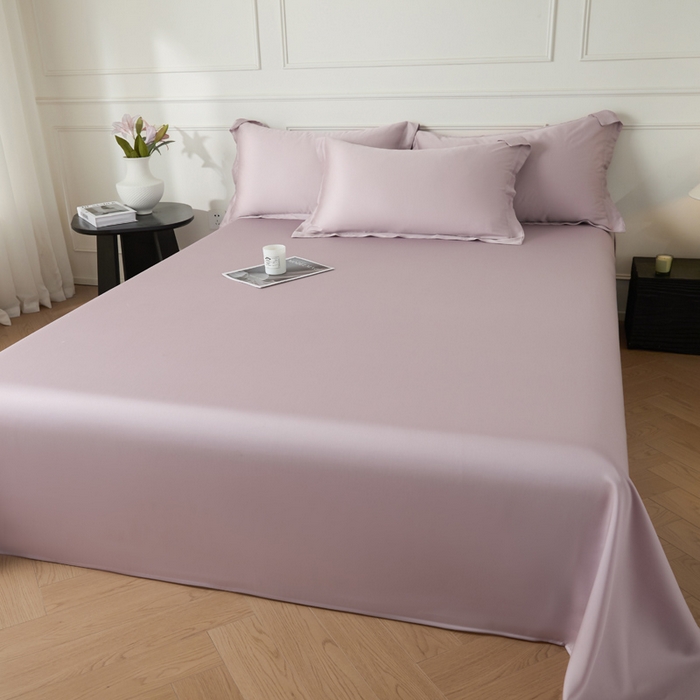 91家纺网 家纺一手货源 找家纺 涵宸家纺 2026新款纯色天丝棉单床单-场景一 床单-紫语